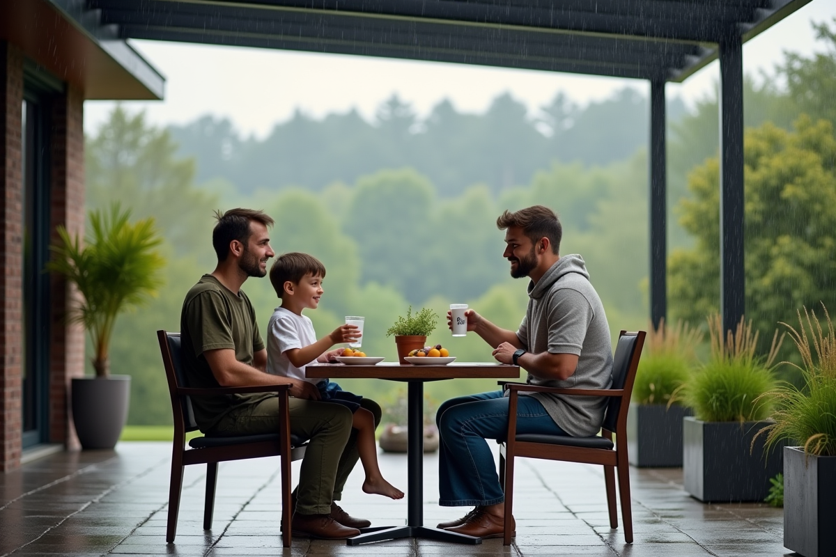 Famille profitant de l