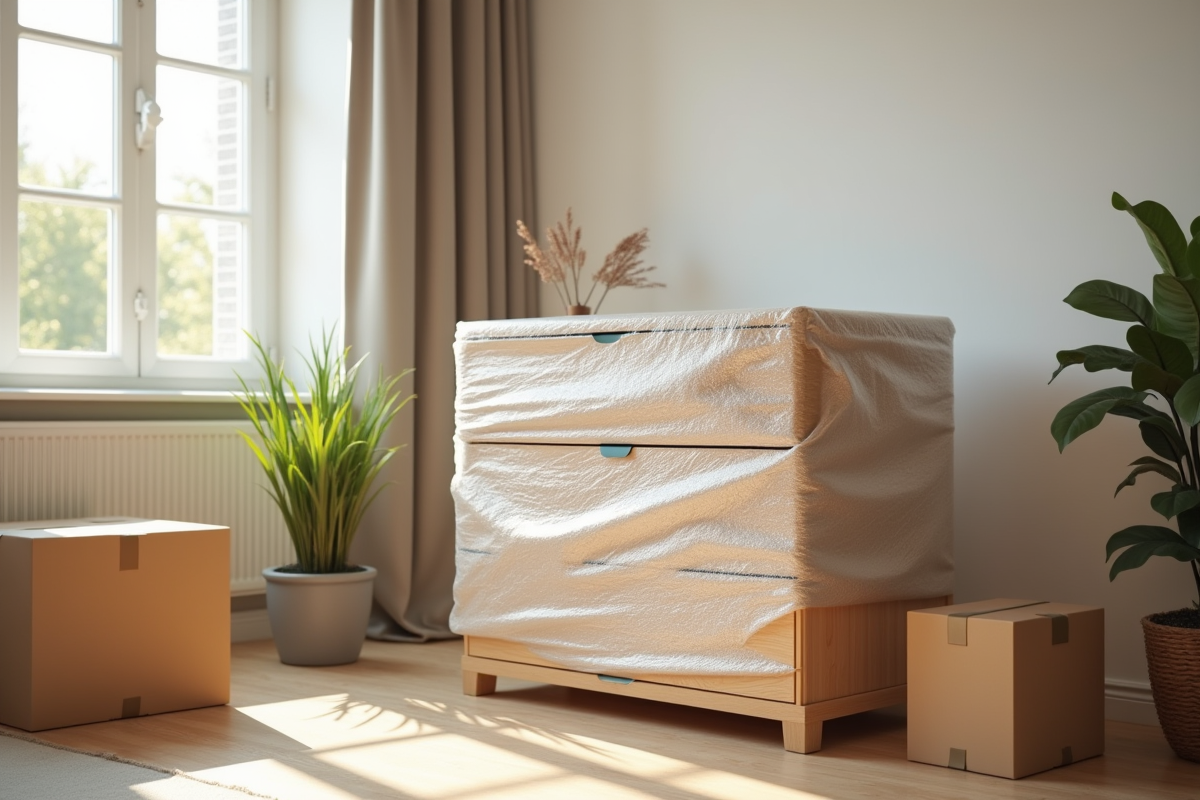 Protection efficace d’une commode pendant un déménagement