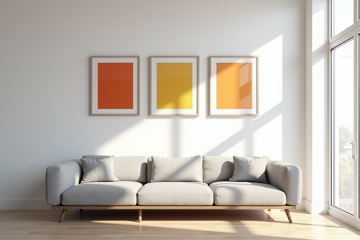 Alignement de trois tableaux sur un mur : techniques et astuces